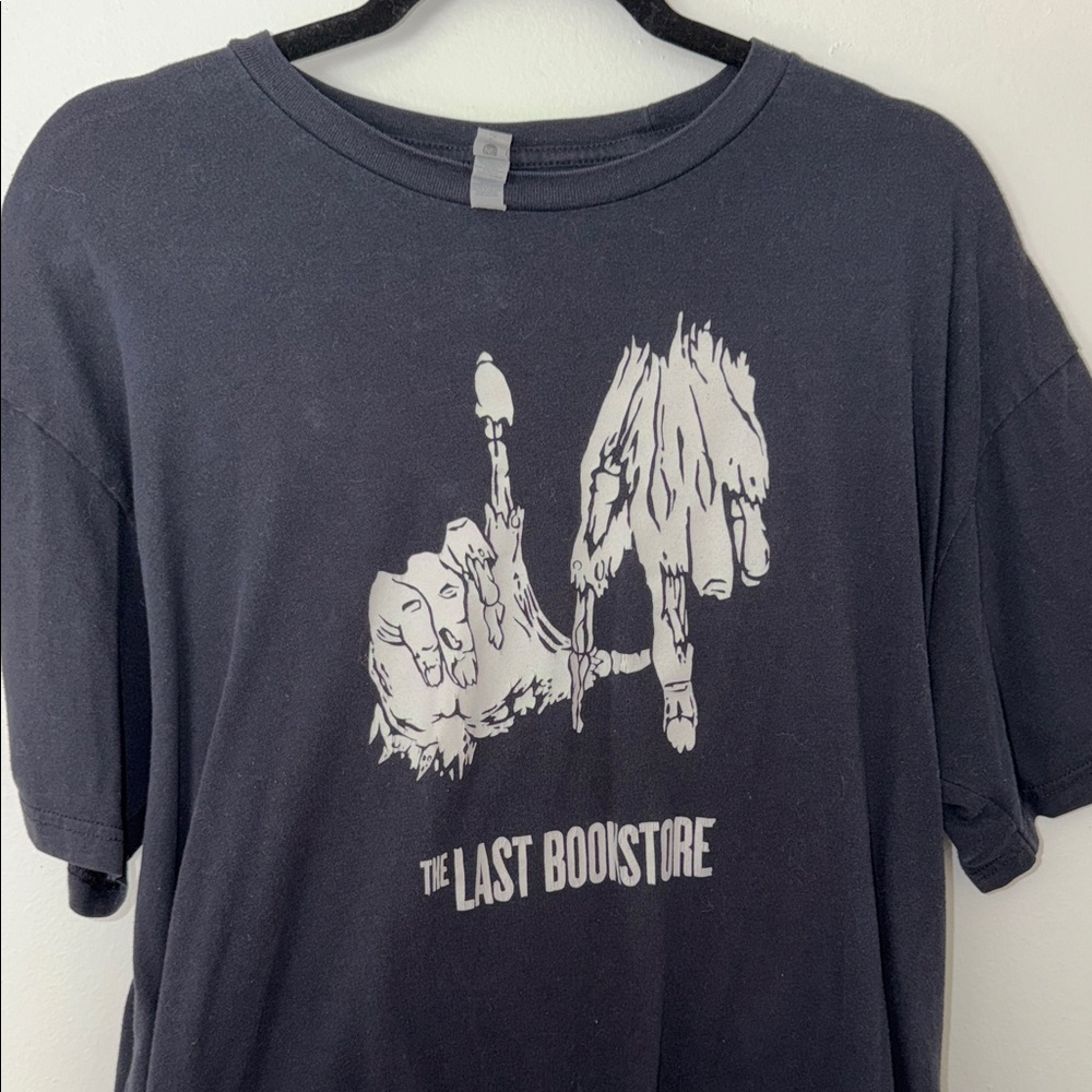 The Last Bookstore Graphic Tee - Black with White Print